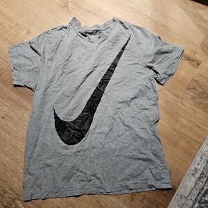 Nike Gray Short Sleeve Tee with Black Logo